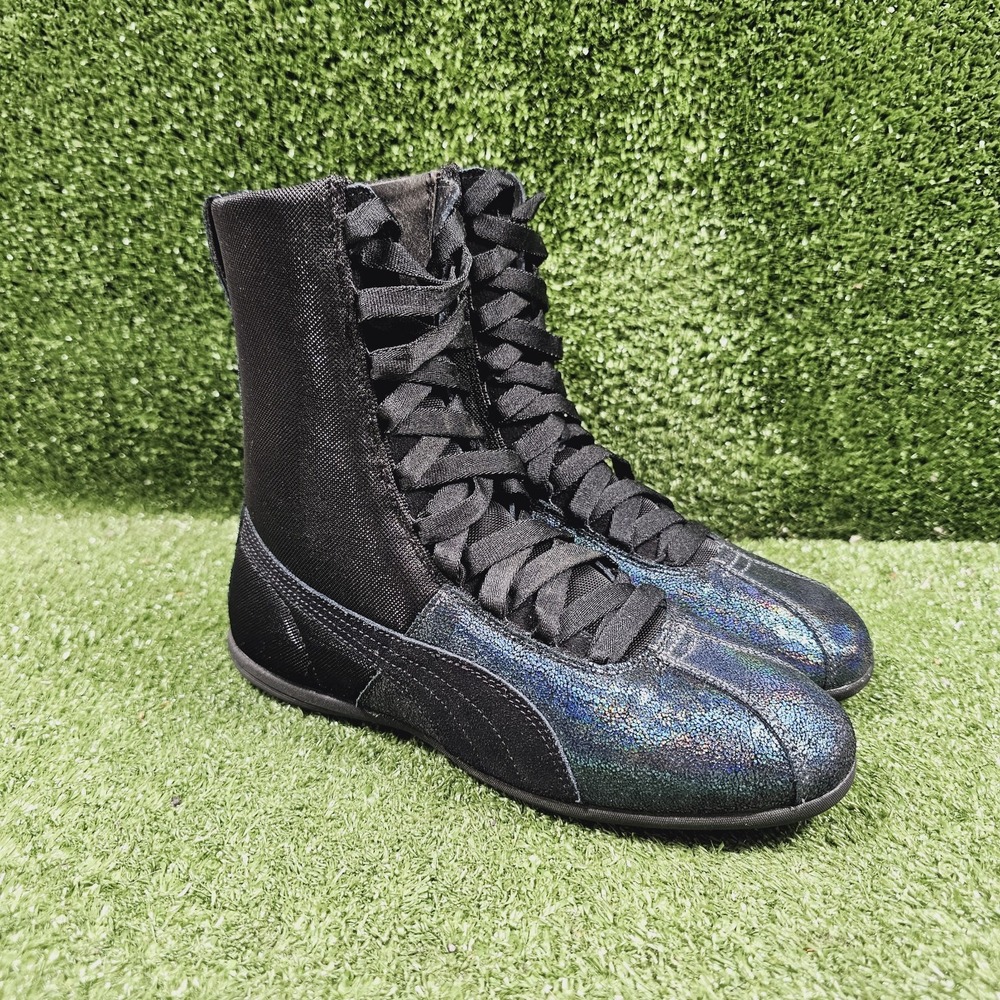 Puma Eskiva Hi Casual High Metallic Black Athletic Boxing Sneakers Womens Size 8